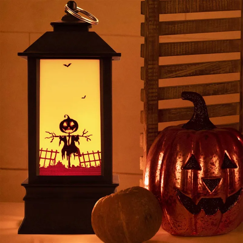 

BRELONG Halloween Decoration Led Festival Lighting Lantern Big Ghost Pumpkin Castle Flame Lantern