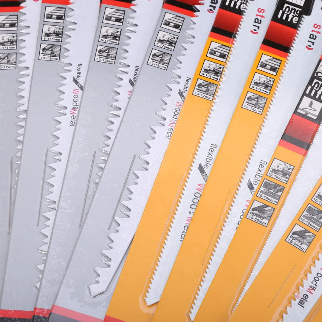 DWZ 10Pcs High Carbon Steel Saw Blade Reciprocating Combo For Dewalt Bosch