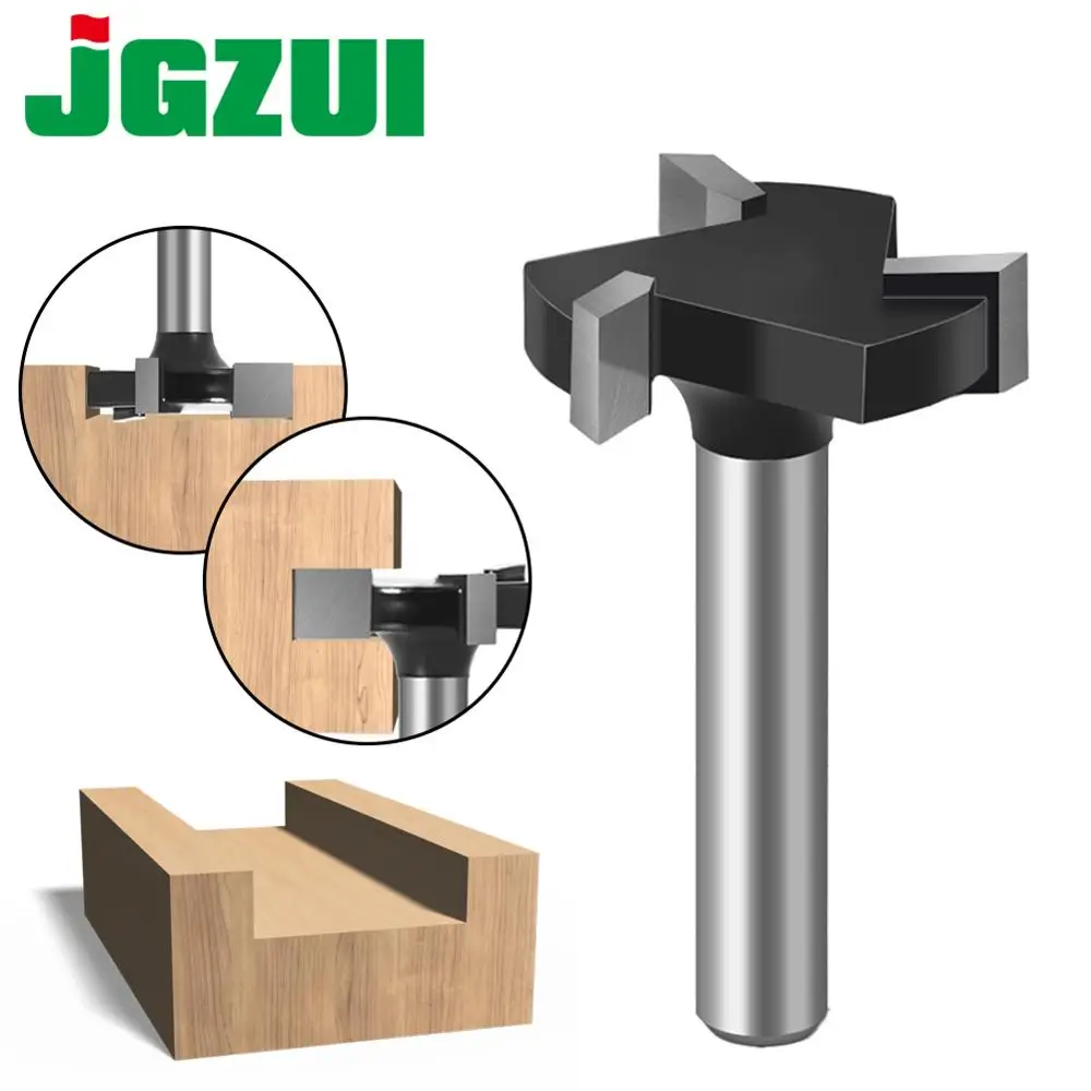 Brocas de enrutador de superficie de alerón CNC, vástago de 1/4 pulgadas y 6mm, diámetro de corte de 1 pulgada, enrutador de aplanamiento de losa, broca de cepillado de madera