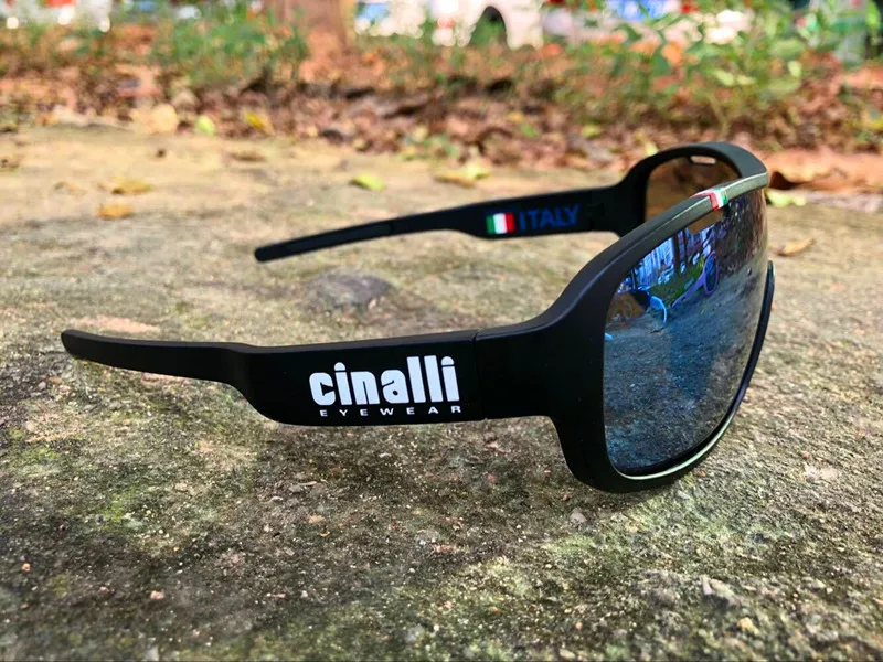 Naga sire CINALLI C-068 Sunglasses Cycling Racing Outdoor Sport Googles Protective TR90 Frame Eyewear w/ Black Polarized Lens