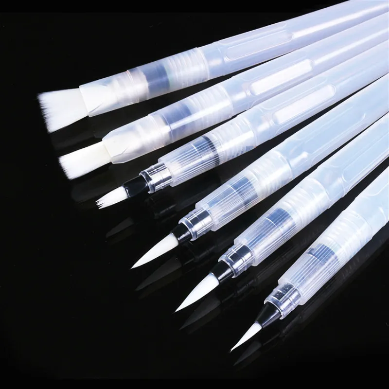 1 piezas recargable cepillo de pintura pincel de con depósito de agua para acuarela suave acuarela lápiz de tinta para pinceles de pintura Calligraph dibujo arte suministros