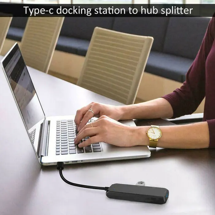 Портативный USB-C 4K концентратор type-C к USB 2,0 адаптер с 1 штекерным портом 4 гнезда DC128