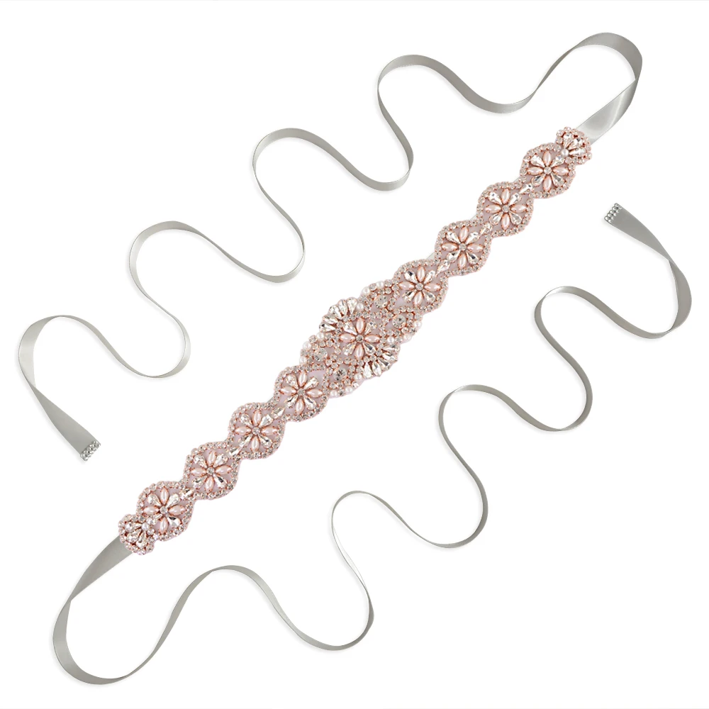 TRiXY, S161-RG, женские Стразы, свадебный пояс, аксессуары для свадебного пояса, свадебные аксессуары - Цвет: gray