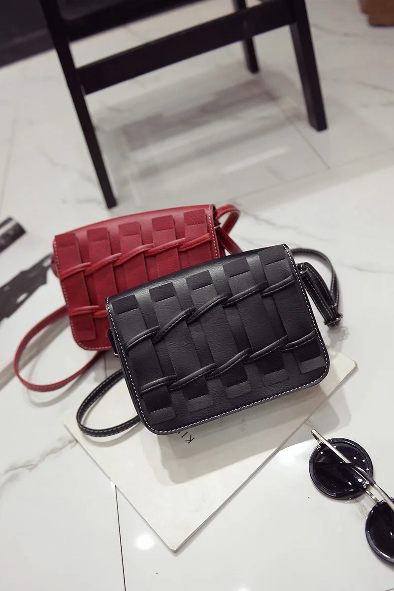 

2017 Spring New Style Japanese And Korean Style Fashion Simple Fence Square Sling Bag Mini Bag Crossbody Bag Fashion WOMEN'S Bag