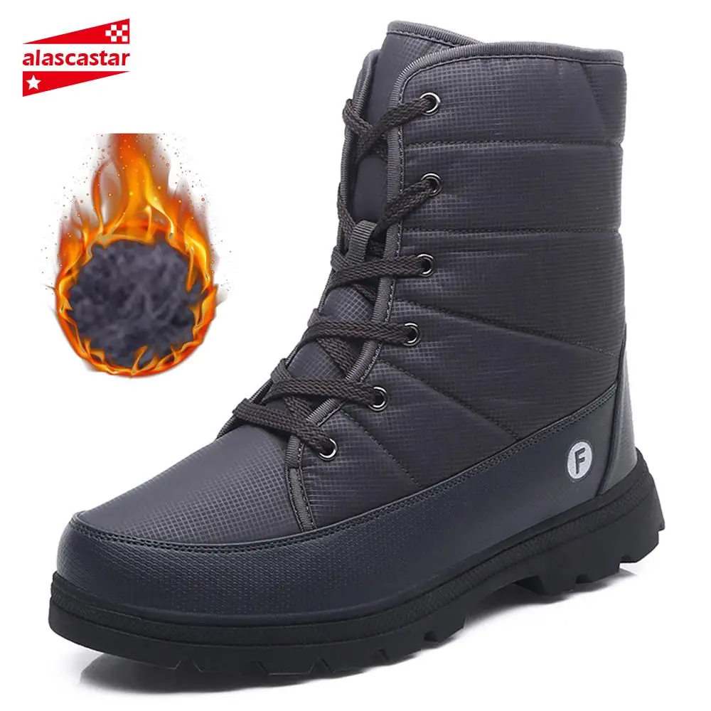

New Motorcycle Boots Windproof Motorbike Boots Autumn Winter Men Biker Shoes Thermal Snow Riding Boots Plush Fur Warm Moto Shoes