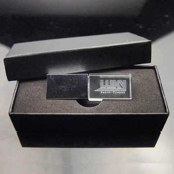 

Custom LOGO USB 2.0 New Crystal Memory Flash Drive With Gift Box Pen Drive 4GB 8GB 16GB 32GB 64GB Wedding Gifts Pendrive 128MB
