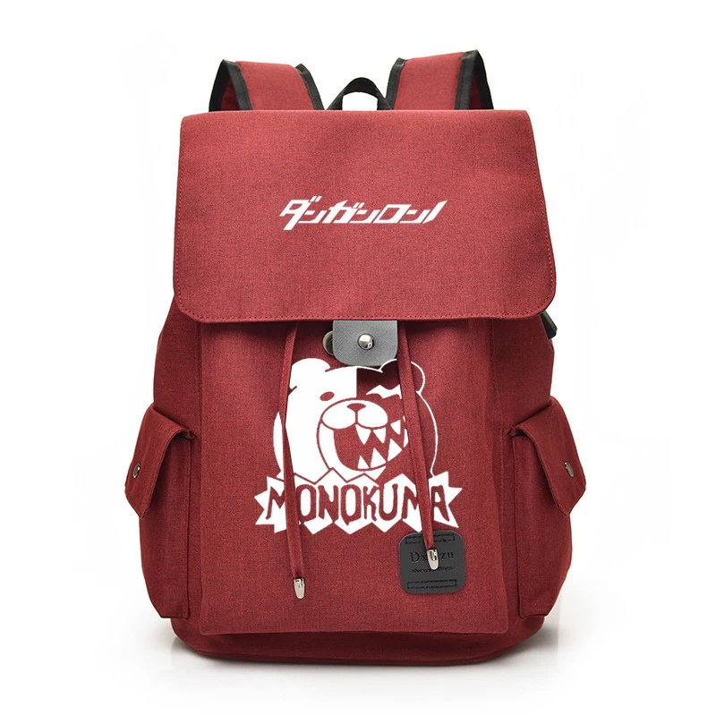 Аниме ganganronpa monokuma USB Порты и разъёмы рюкзак сумка на молнии сумка-мессенджер школьная студенческий блокнот большой Ёмкость мальчик дорожная сумка - Цвет: Style 5