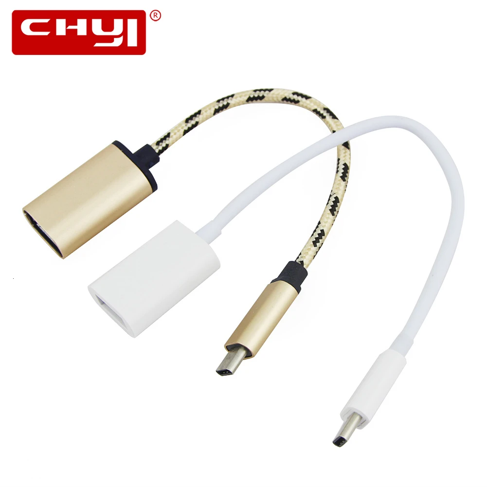 Кабель CHUYI USB Type C OTG переходник с 3 1 штекера на 0 A гнездо для быстрой зарядки