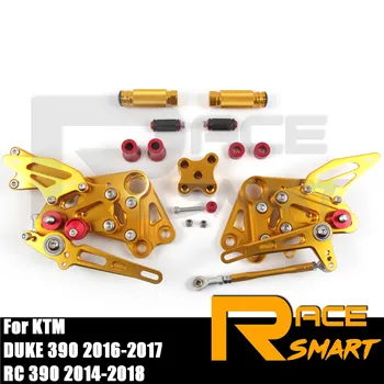 

For KTM DUKE 390 2016 2017 RC 390 2014-2018 2015 2016 2017 CNC Adjustable Rear Footrests Pegs Pedal Motorcycle Accessories