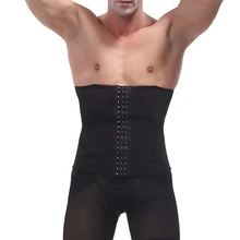 Мужской Регулируемый 16 железные косточки высокой талии корсет тренажер для талии корсет для подтяжки талии пояс для похудения бесшовное нижнее белье Корректирующее белье
