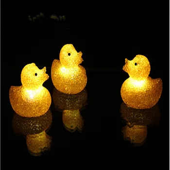 

Crystal yellow duck warm color Christmas night lamp plastic particle light emitting Baby LED Night Light Children's Baby gift