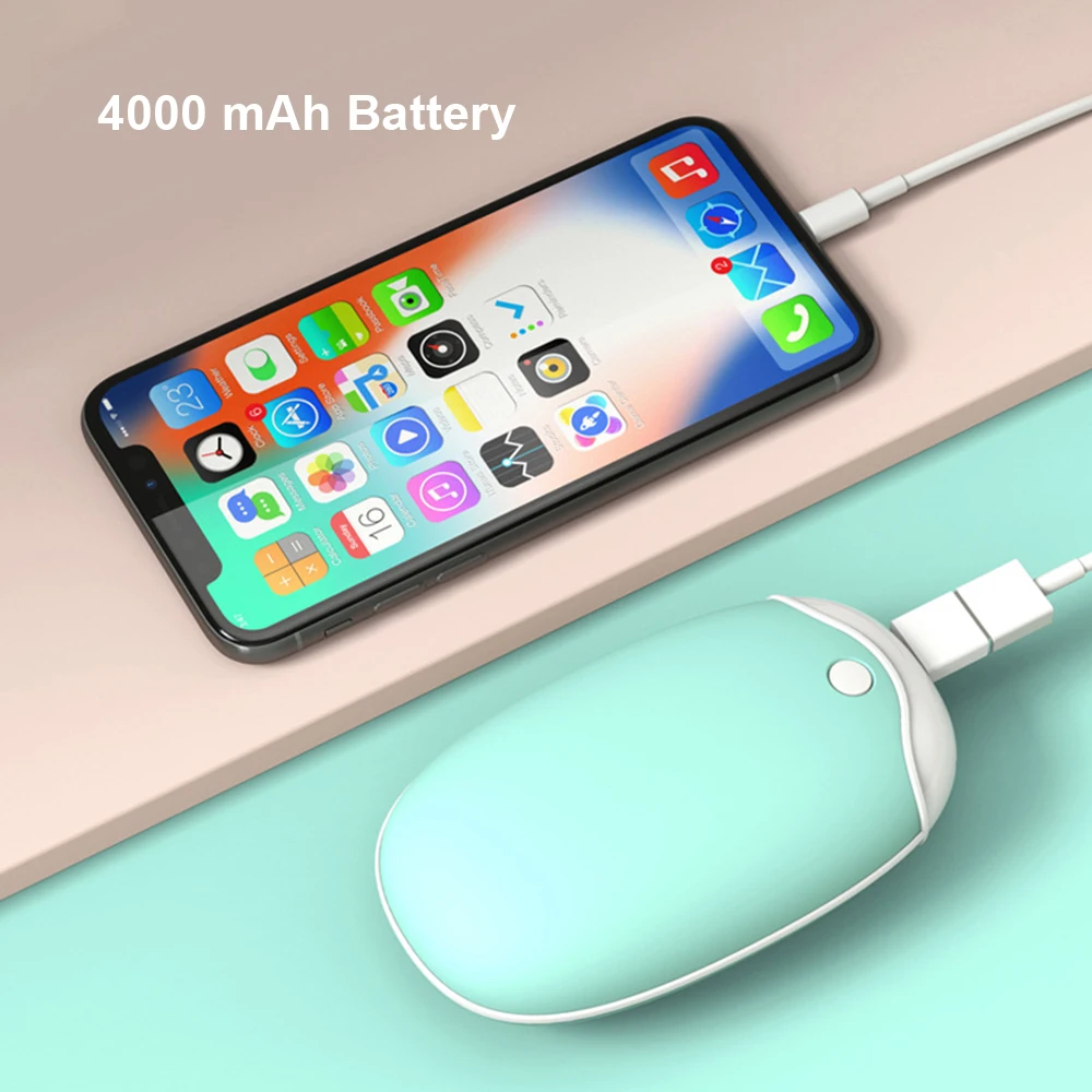 Мини 4000mAh USB Перезаряжаемый Электрический подогреватель для рук, удобный карманный двухсторонний подогреватель для рук, Новинка