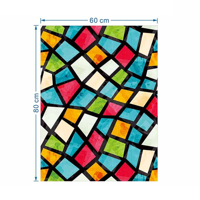 Retro Style Church Painting Art Static Cling Frosted Stained Glass Film Room Bathroom Privacy Window Stickers 13