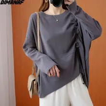 Special Price DIMANAF 2021 Plus Size T-Shirt Autumn Soft Cotton Women Oversize Female Batwing Loose Solid Vintage 2020 New Casual Tops&Tees Special Price DIMANAF 2021 Plus Size T-Shirt Autumn Soft Cotton Women Oversize Female Batwing Loose Solid Vintage 2020 New Casual Tops&Tees