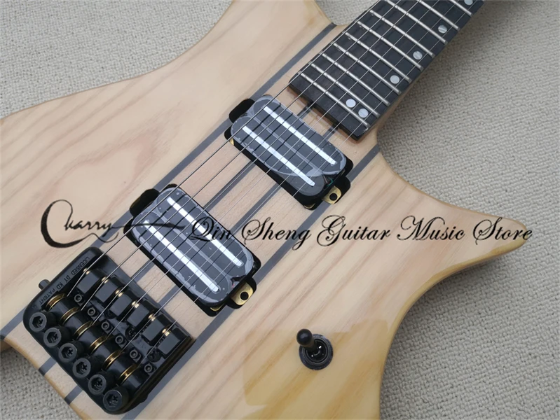 Order booking 6 strings electric guitar hedless ASH body dual-track pickups High-quality bridge |