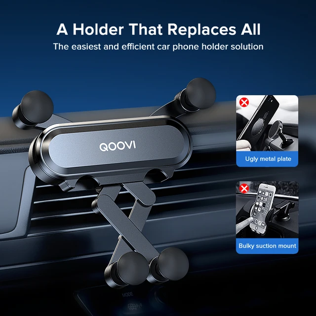 QOOVI Schwerkraft Telefon Halter Stehen Für Auto Air Vent Halterung Keine  Magnetische Handy Halter Unterstützung GPS Für iPhone 14 xiaomi Samsung -  AliExpress