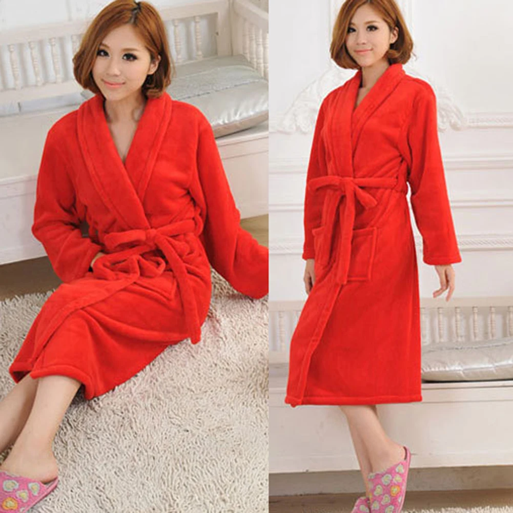Корсет Chic Women Men Long Sleeve Pockets Sash Bathrobe Sleepwear Nightwear Autumn Winter Homewear NightGown Dropshipping