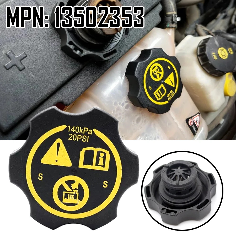 Wooeight 13502353 Car Radiator Expansion Water Tank Cap Cover Fit For