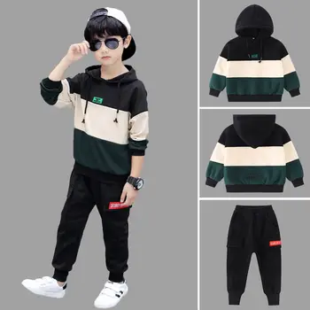 

Boys' suit spring and autumn 2020 new children's big children's sports long-sleeved two-piece suit handsome casual