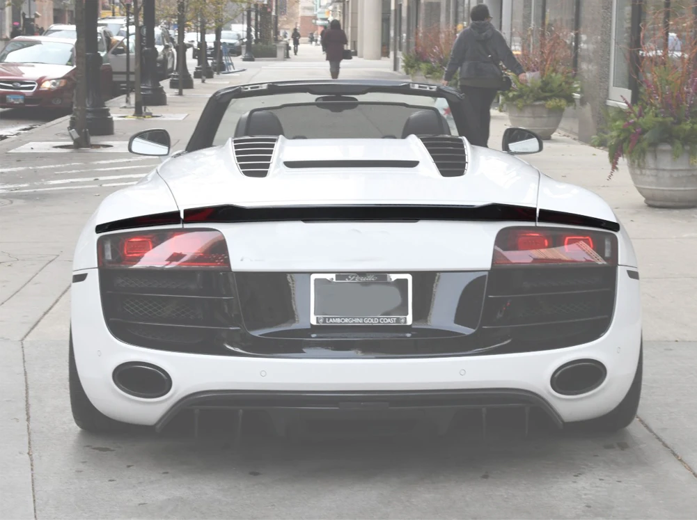 Спойлер r8 spyder карбоновый спойлер для audi R8 Convertible v8 v10 не подходит coupe Wing Lip Sticker 2008- |