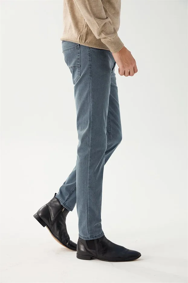 Мужские серые джинсовые брюки Slim Fit | Мужская одежда