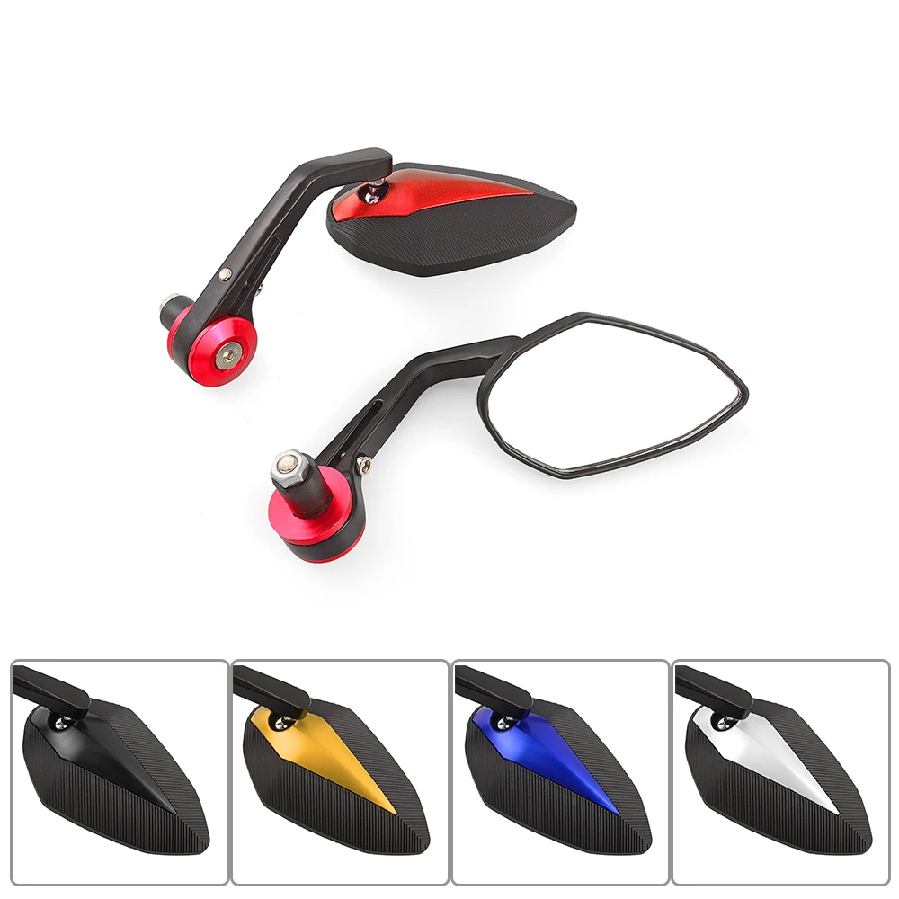 7822mmAluminumSportbikeMotorcycleMirrorHandleBarEndMirrors