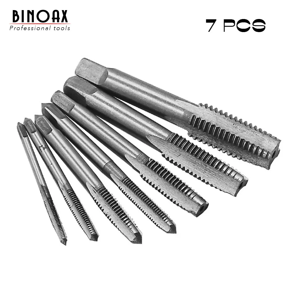 BINOAX 7 шт. конический Трубопроводный кран Металлическая резьба M3/M4/M5/M6/M8/M10/M12|Метчик