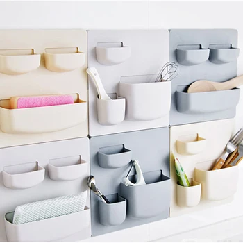 

New Self-adhesive Kitchen Refrigerator Fridge Storage Rack Organizer Cleaning Sponge Vegetable Fruit Home Kitchen Supplies