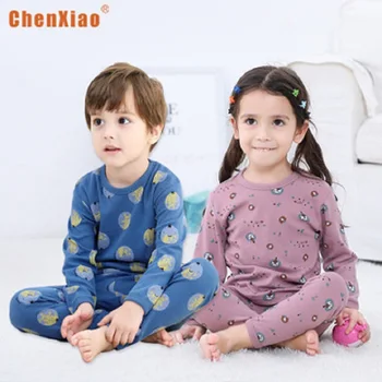 

2020 Hot Style Children's Cotton Underwear Set Two Pieces of Bottoming for Big Kid's Girl Boy Autumn Clothes and Long Trouse