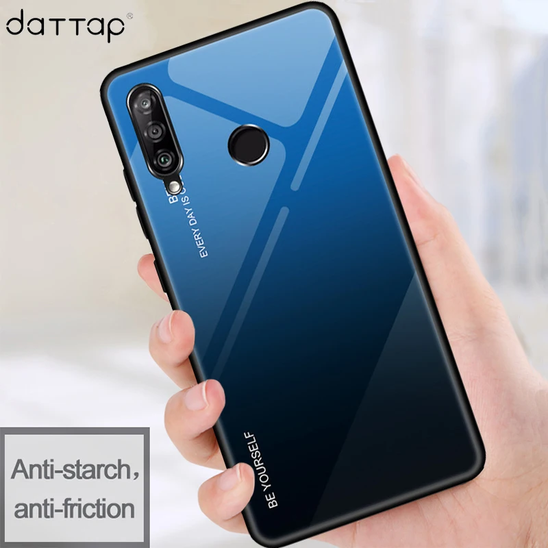 Tempered Glass Case For Huawei Honor 9X Premium Colorful Gradient Phone Cover for Global Protective Shell Fundas |