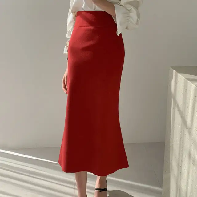 red pencil skirt 9mm