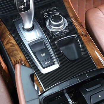 

LHD! For BMW X5 E70 X6 E71 2010-2013 Carbon Style Gear Box Panel Frame Decoration Cover Trim Car Styling