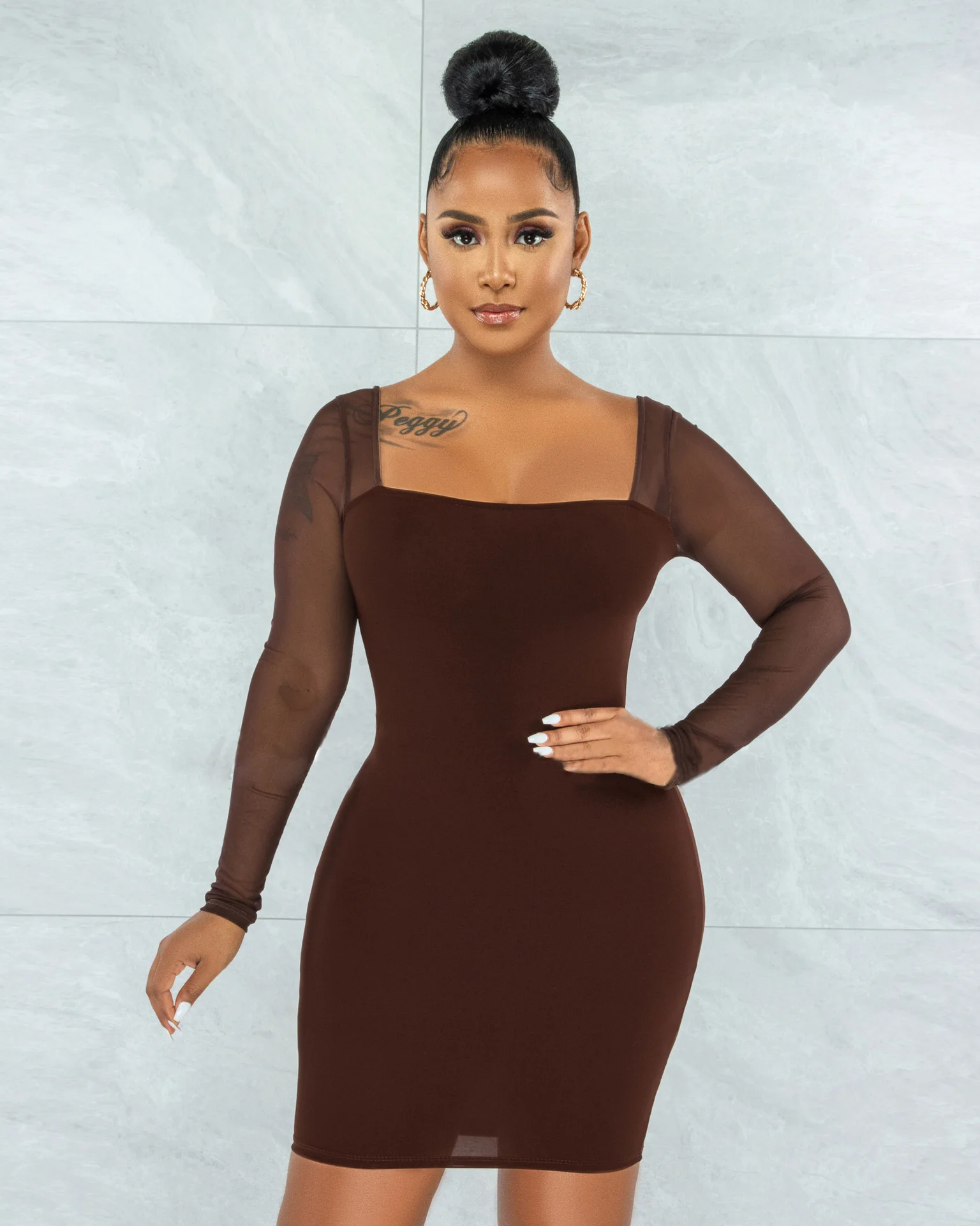 Sexy Sheer Mesh Spliced See Through 