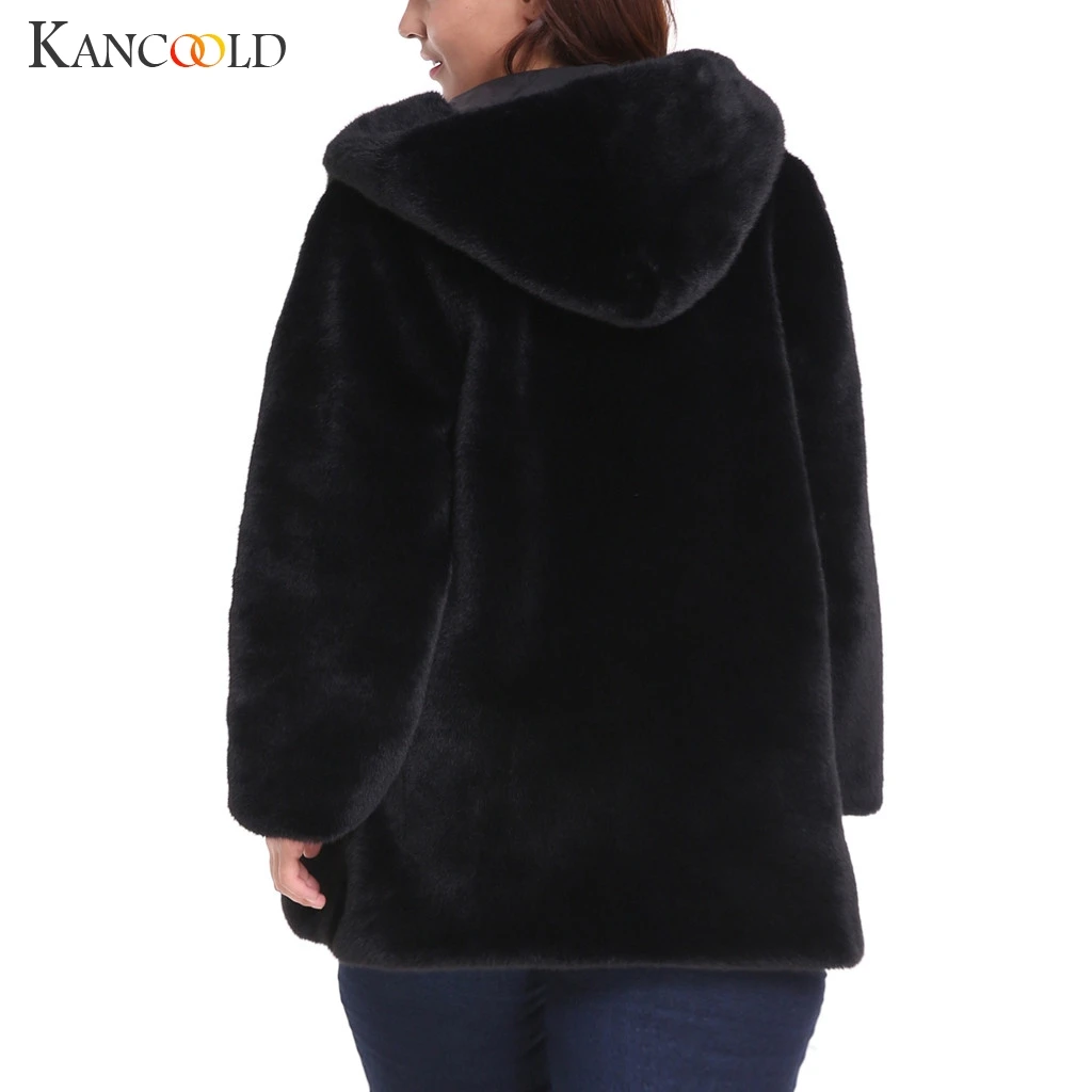 KANCOOLD пальто, зимняя теплая куртка большого размера, Короткая Повседневная Верхняя одежда из искусственного меха с капюшоном, парка, модные новые пальто и куртки для женщин 2019AUG20