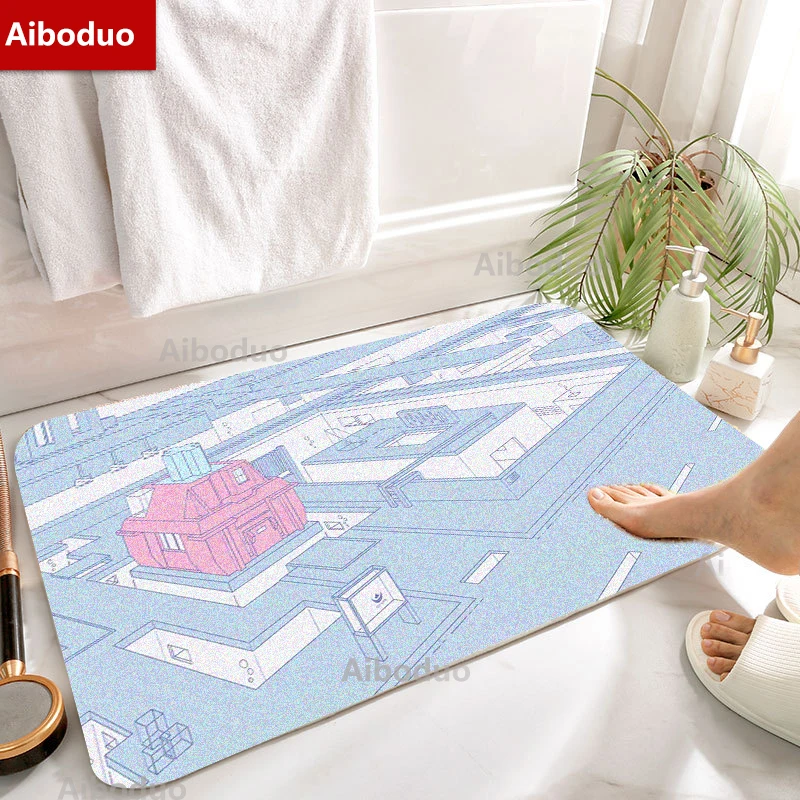 Aiboduo 40x60/50x80CM Customizable Non-slip BathMat Home Decoration Living Room Floor Mat Rug Carpet for Family Bedroom Bathroom