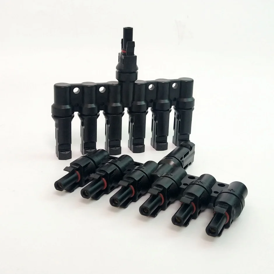 10 Pairs x 6T Branch Solar connectors Multi T Branch MC4 Connector for solar panel parallel connection T Type solar mc4