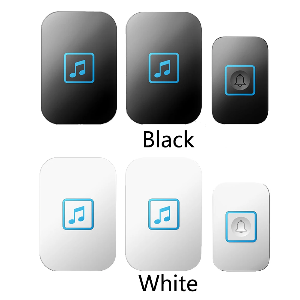 Музыка регулируемый объем безопасности передатчик приемник умный практичный беспроводной 60 колокольчиков водонепроницаемый домашний дверной звонок офисный прочный
