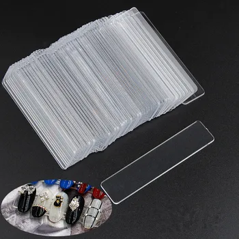 

50Pcs/Set Acrylic Nail Art Board Display Clear Bar Tips Chart Manicure Tools Practice UV Gel Polish Stick DIY Nail Art Tools