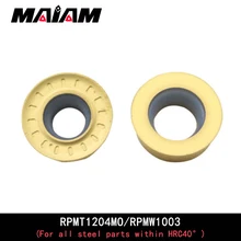 RPMT RPMW outil de fraisage rond, RPMT1204 MO RPMW1003 cnc outil de tournage, fraisage tour emr tige d'outil pour toutes les pièces en acier dans HRC40 °