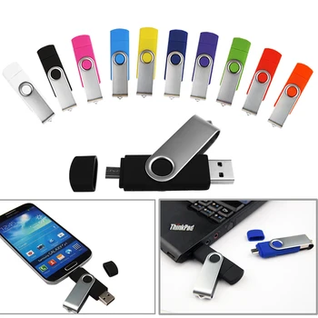 

Multiple Colour OTG Usb Flash Drive Usb 2.0 Pendrive Memory Flash Disk Stick Real Capacity 4G 16G 64G Custom Logo Wedding Gifts