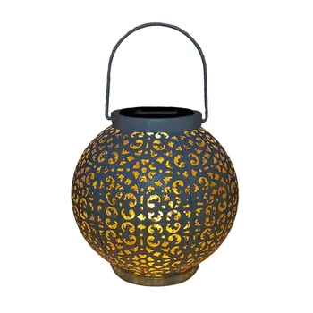 

Hanging LED lights solar lantern retro moroccan lamp portable in outdoor garden yard