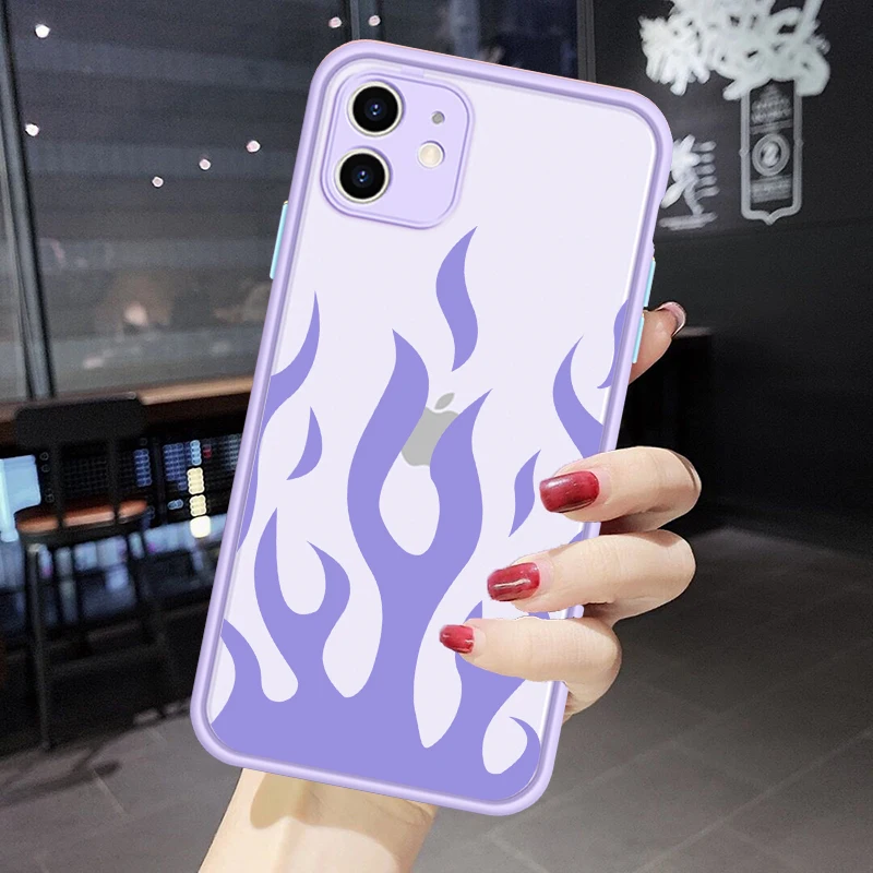 JAMULAR Холодное пламя узор Fire Phone Чехол для iPhone 11 Pro 12 7 X XS MAX XR SE20 8 6Plus противоударный