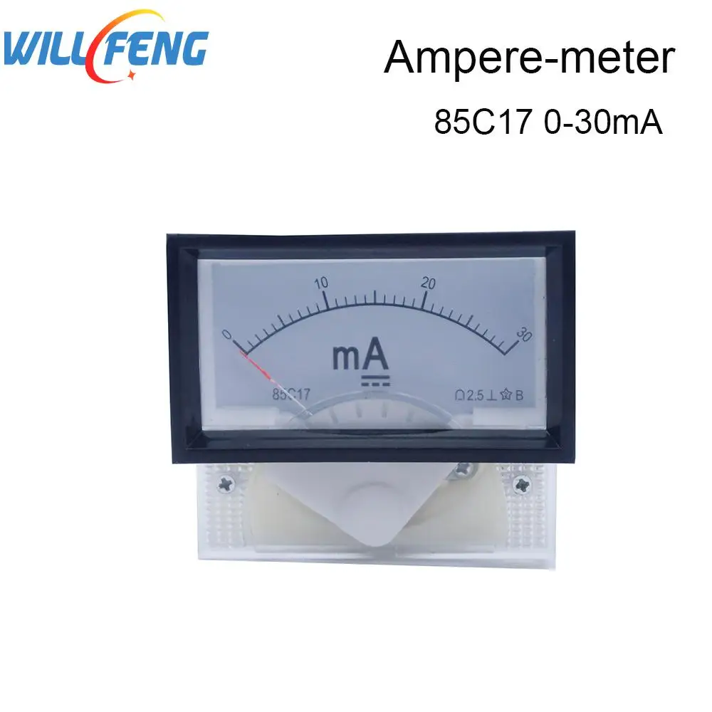 Будет Фэн DC Амперметр 0-30mA 85c17 аналоговый панельный измеритель тока Амперметр для Co2 машина для лазерной гравировки и резки