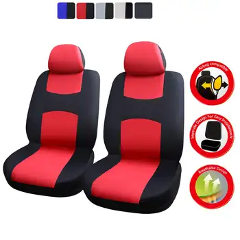 

Universal 4pcs Elastic Polyester Mesh Car Seat Cover Cloth Art Protect Cushion Autos For Renault Logan Automobiles Seat Cover
