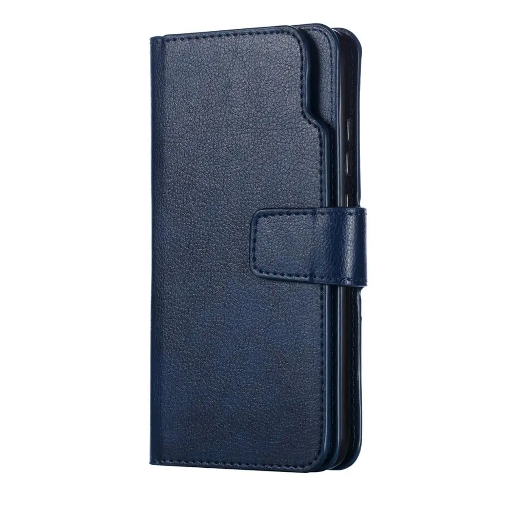 Blue Кожаный чехол для Xiao mi 8 9 Red mi Note 7 6 4 4X Note 5 6 Pro Кожаный чехол-бумажник с откидной крышкой для карт красный mi 7 6A 7A K20 Pro Coque Cover - Цвет: Blue