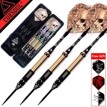 

Hot CUESOUL 23g 25g 27g Professional Steel Tip Darts With Cool Dardos Feather Leaves Flights For Indoor Dartboard Games
