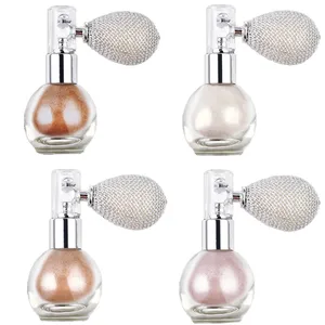 Блестящая флакон-распылитель для пудры, блестящая женская косметическая пудра для макияжа, натуральный Блестящий флакон-аэрозоль - изображение