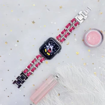 

Women watch band for apple watch 5 4 3 Luxury fashion style Stainless Steel Strap 42 40 mm 38 44mm for iWatch Series 5/4/3/2/1