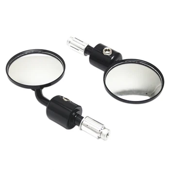 

SLGJMP 22Mm Motorcycle Rear View Mirror Round Handle Bar End Reflective Mirror Motorcycle Accessories