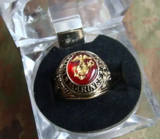tomwang2012. US UNITED STATES USMC MARINE CORPS MILITARY RETRO HONOR RING SIZE 10